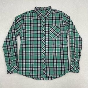 BKE Mens Athletic Fit Button Down Plaid Long Sleeve Shirt sz Large